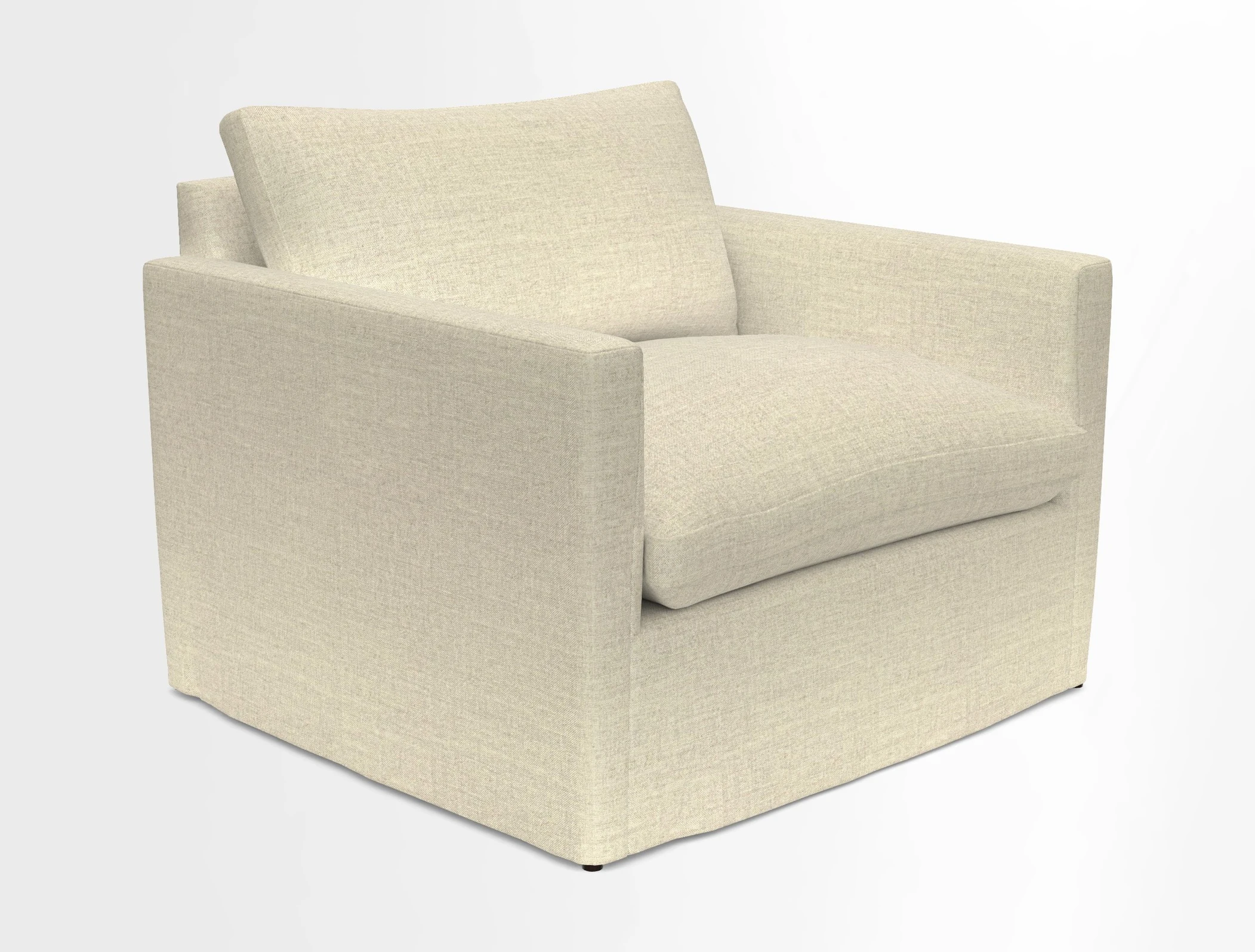 Heyshott Snuggler in Two Tone Plain Biscuit. Loose cover option available