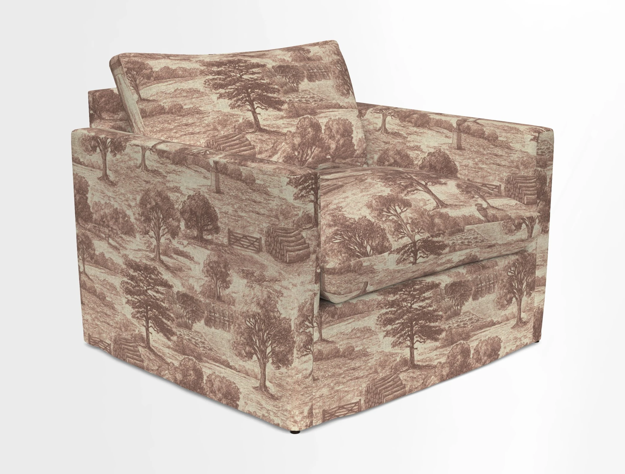 Heyshott Snuggler in Two Tone Plain Biscuit. Loose cover option available