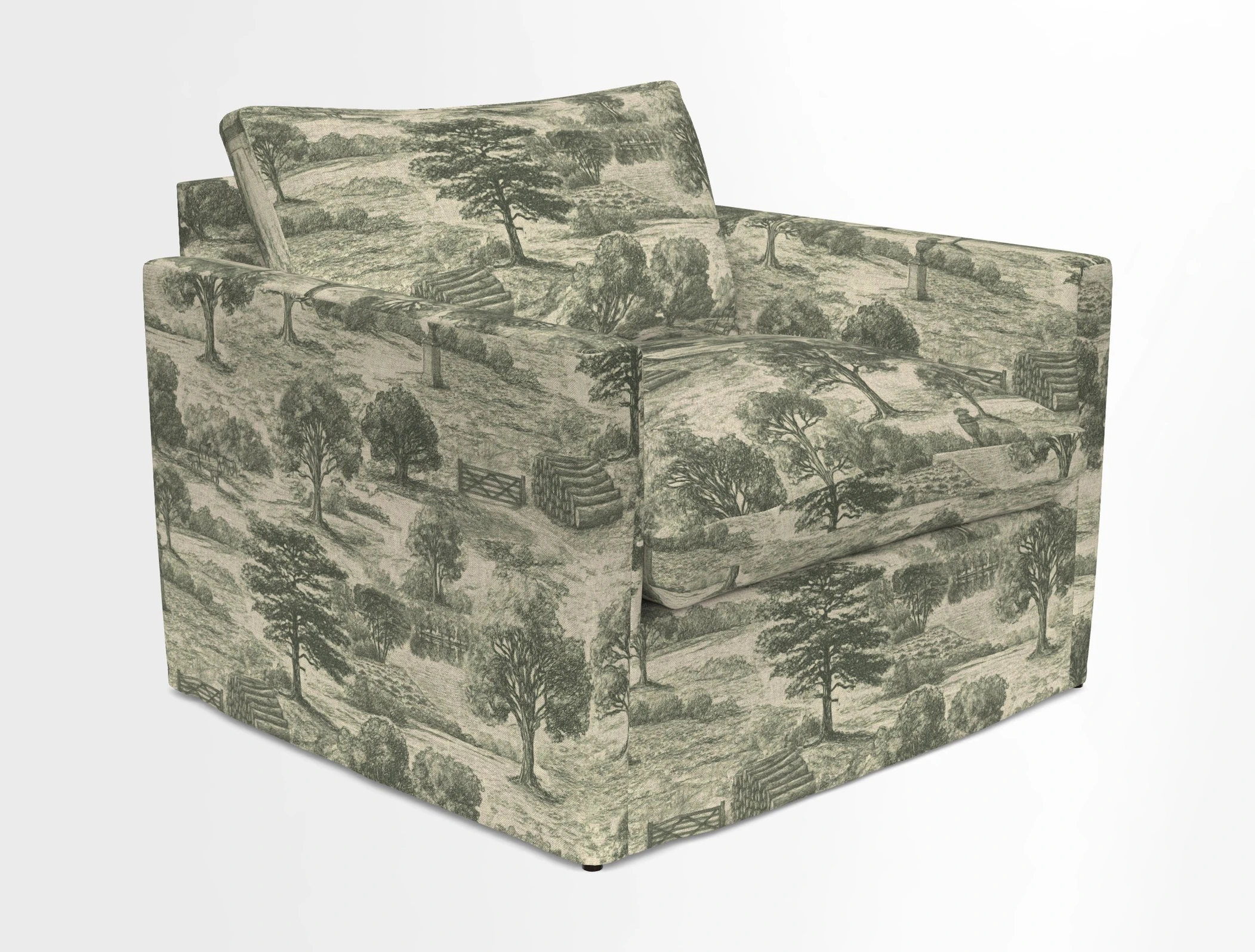Heyshott Snuggler in Two Tone Plain Biscuit. Loose cover option available
