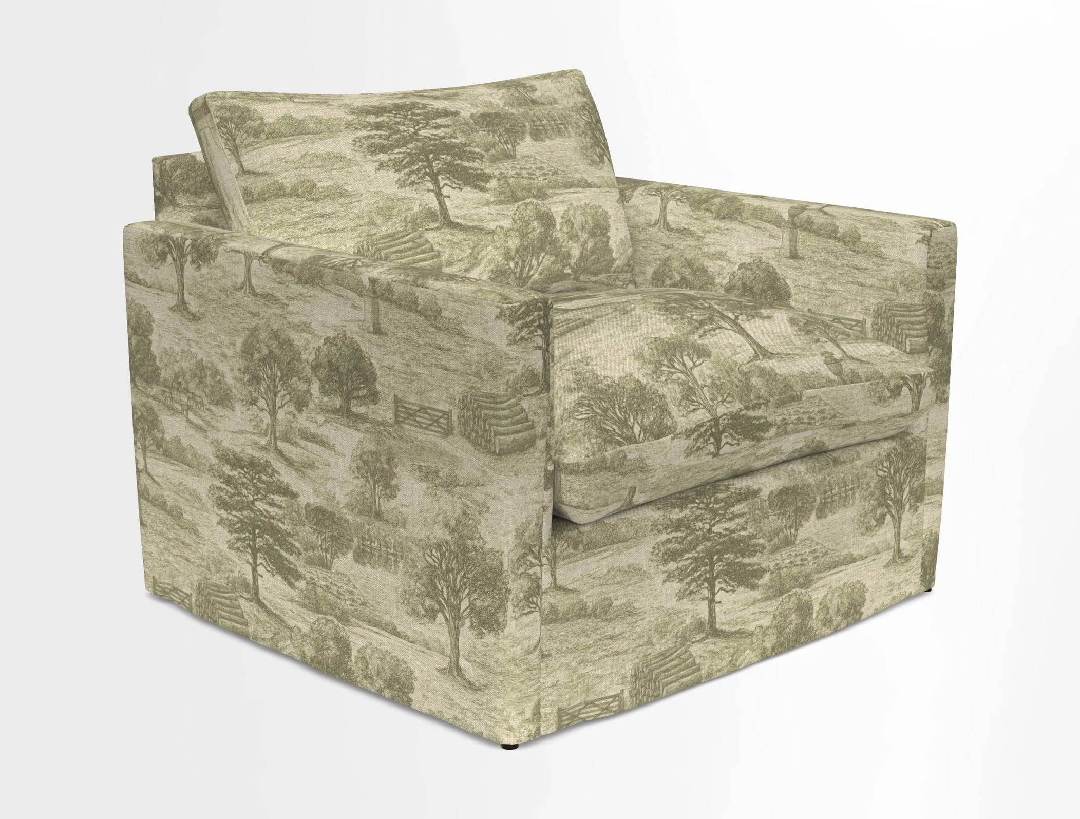 Heyshott Snuggler in Two Tone Plain Biscuit. Loose cover option available
