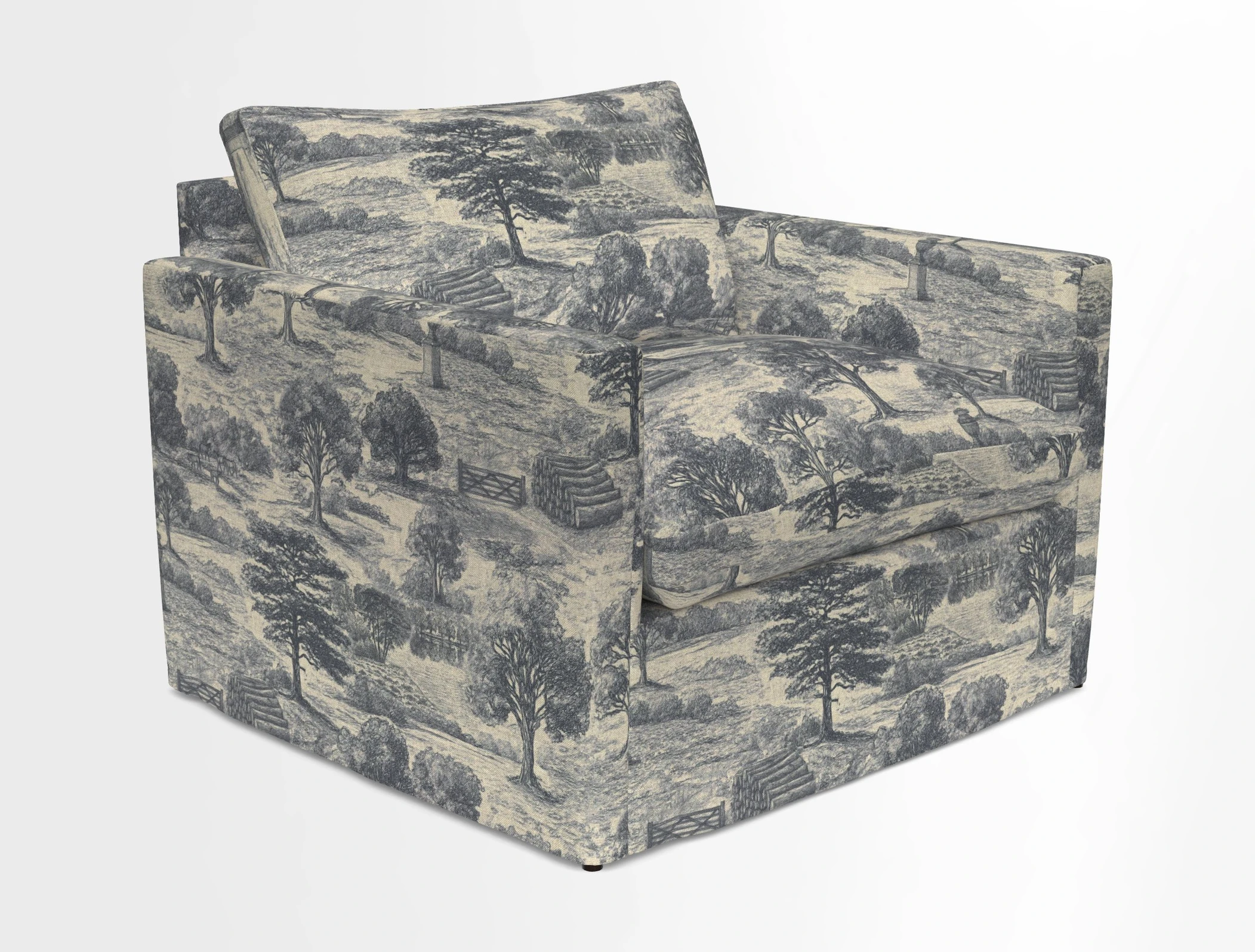 Heyshott Snuggler in Two Tone Plain Biscuit. Loose cover option available