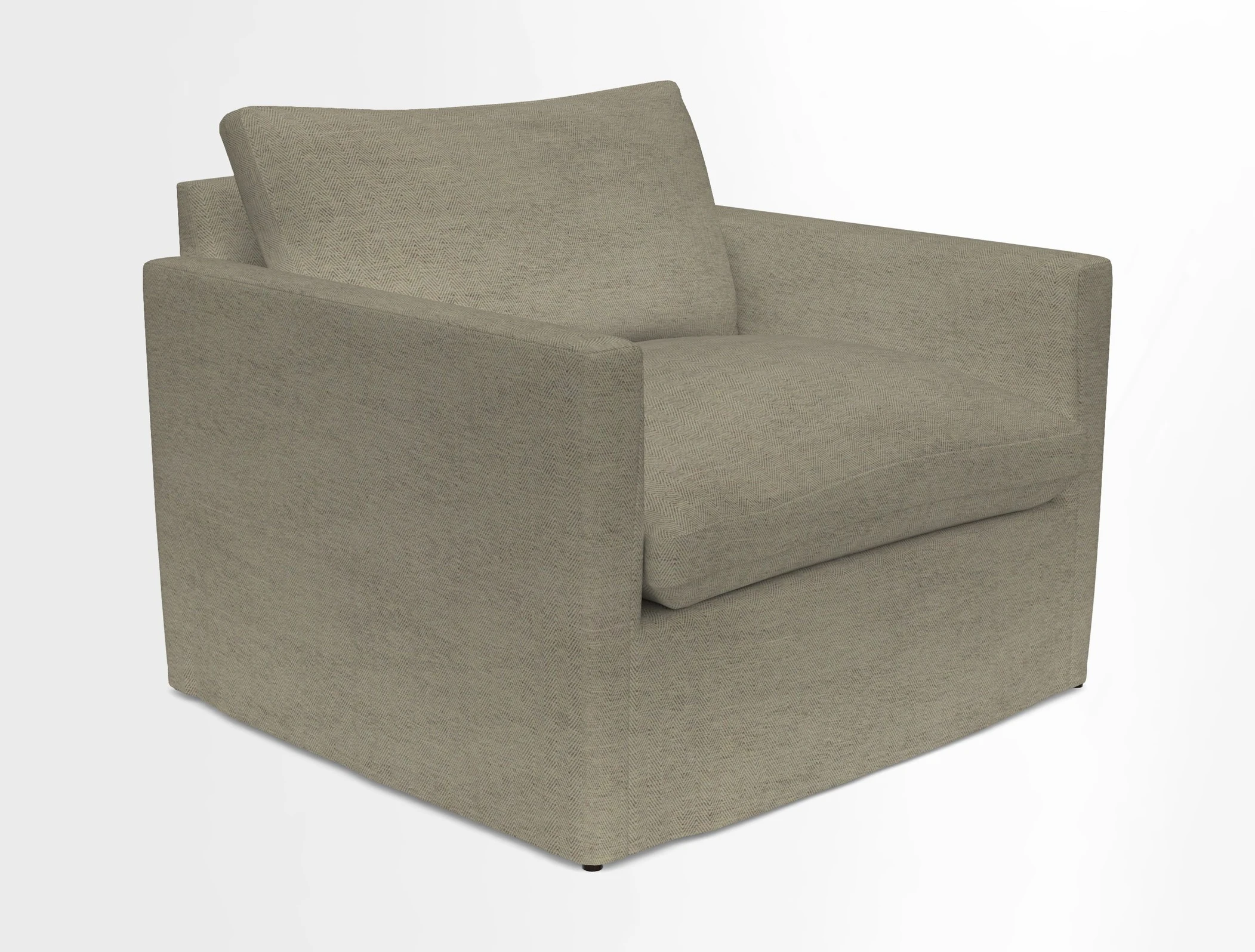 Heyshott Snuggler in Two Tone Plain Biscuit. Loose cover option available
