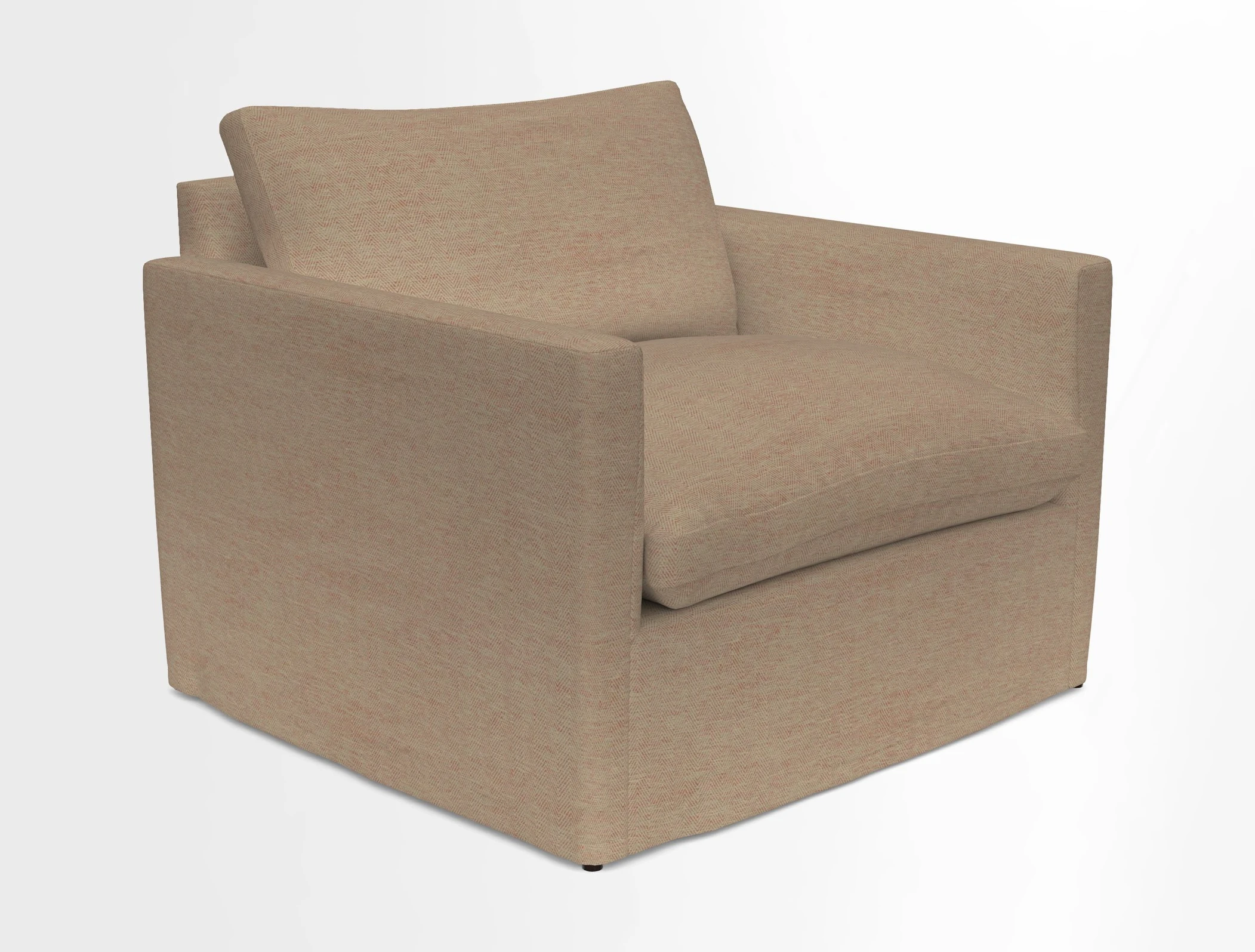 Heyshott Snuggler in Two Tone Plain Biscuit. Loose cover option available