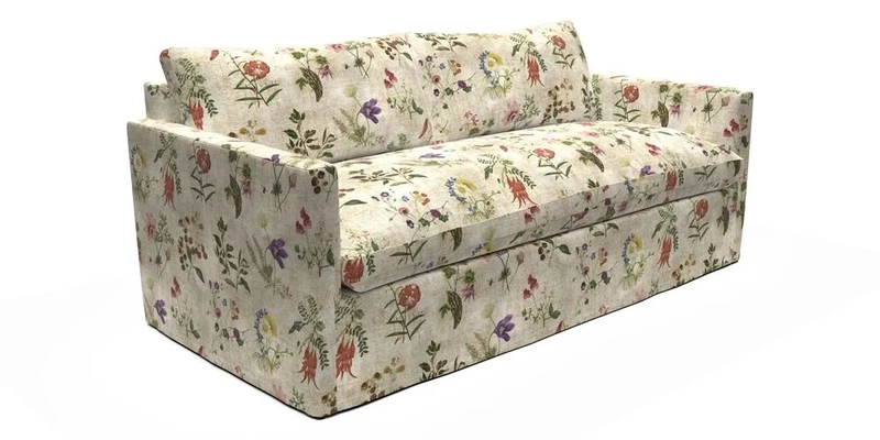 Heyshott 3 Seater Sofa in Two Tone Plain Biscuit. Loose cover option available