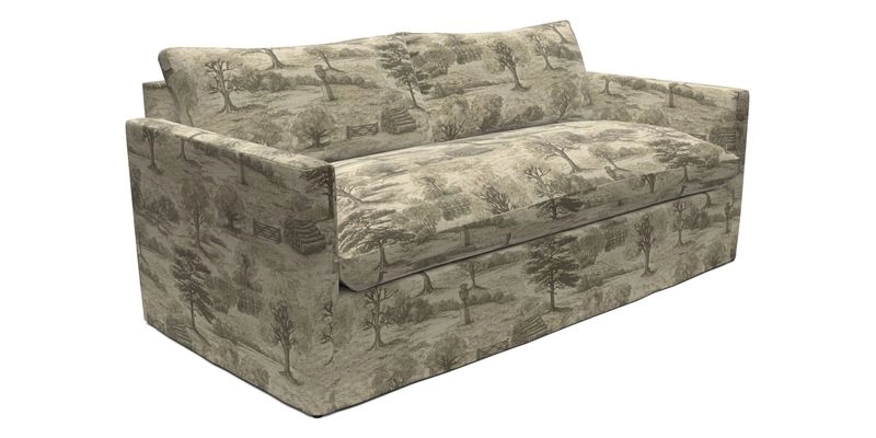 Heyshott 3 Seater Sofa in Two Tone Plain Biscuit. Loose cover option available