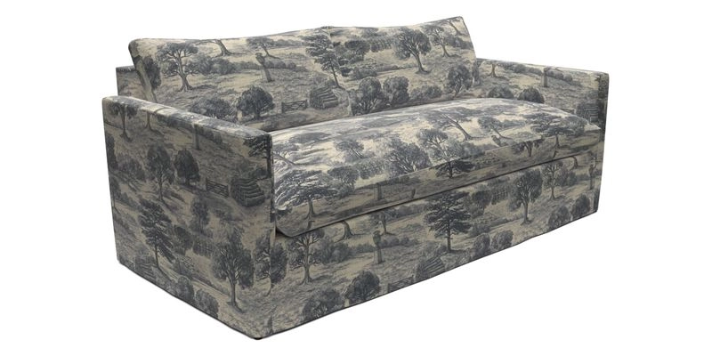 Heyshott 3 Seater Sofa in Two Tone Plain Biscuit. Loose cover option available