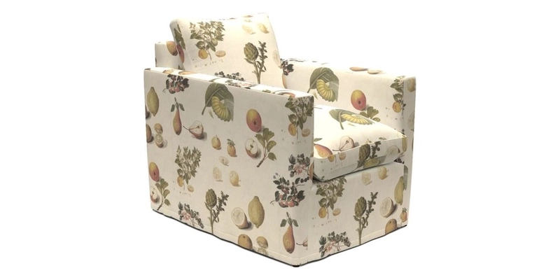 Heyshott Chair in Two Tone Plain Biscuit. Loose cover option available