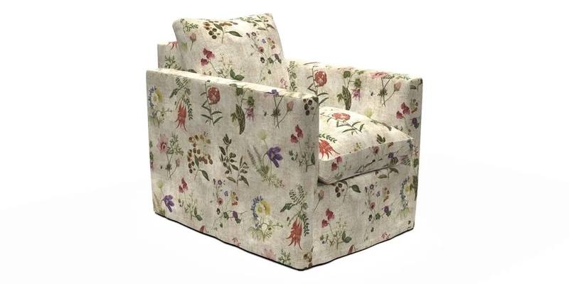 Heyshott Chair in Two Tone Plain Biscuit. Loose cover option available