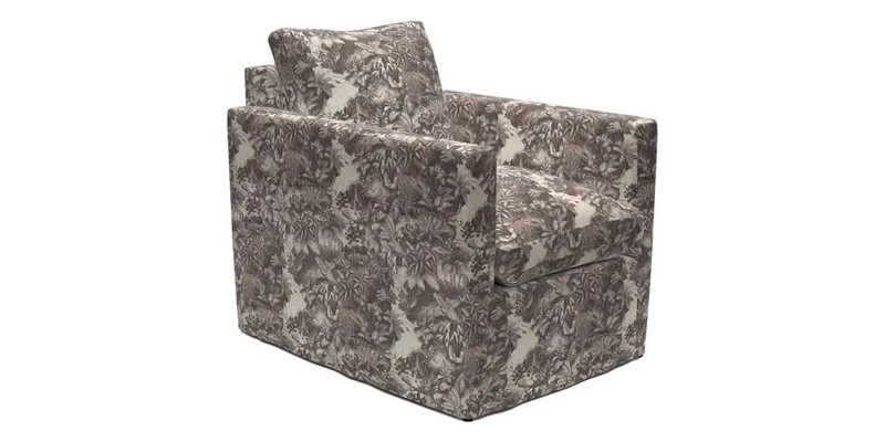 Heyshott Chair in Two Tone Plain Biscuit. Loose cover option available