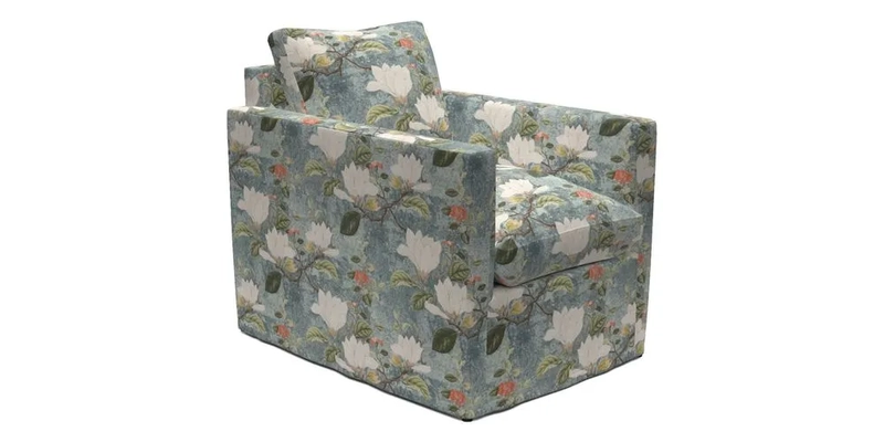 Heyshott Chair in Two Tone Plain Biscuit. Loose cover option available