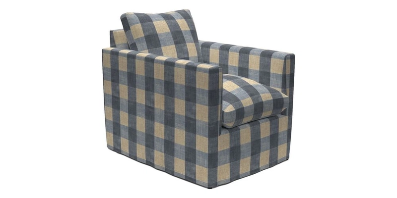 Heyshott Chair in Two Tone Plain Biscuit. Loose cover option available