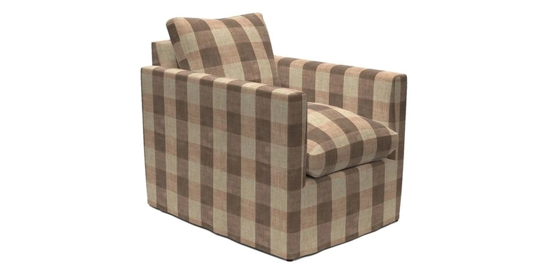 Heyshott Chair in Two Tone Plain Biscuit. Loose cover option available