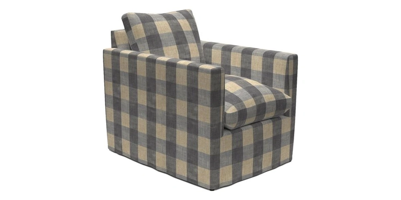 Heyshott Chair in Two Tone Plain Biscuit. Loose cover option available