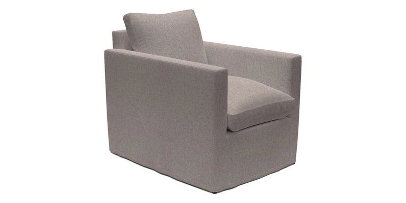 Heyshott Chair in Two Tone Plain Biscuit. Loose cover option available