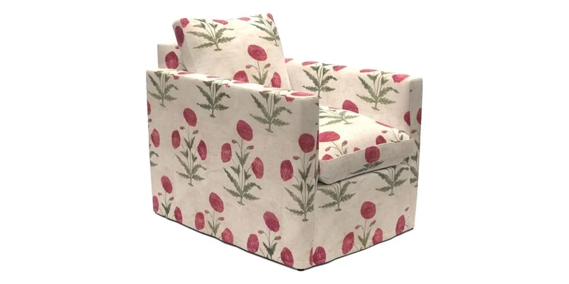 Heyshott Chair in Two Tone Plain Biscuit. Loose cover option available