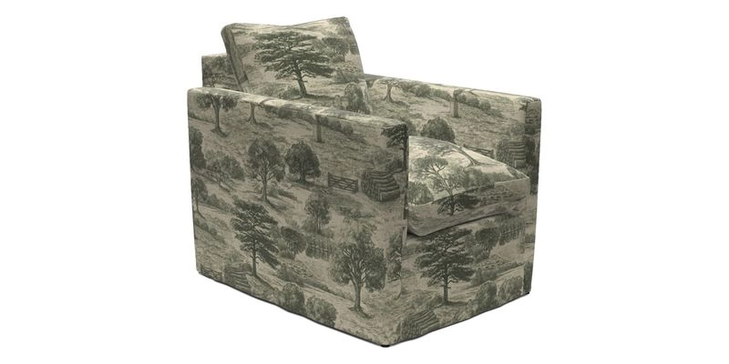 Heyshott Chair in Two Tone Plain Biscuit. Loose cover option available