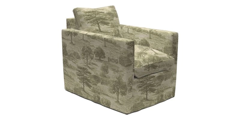Heyshott Chair in Two Tone Plain Biscuit. Loose cover option available