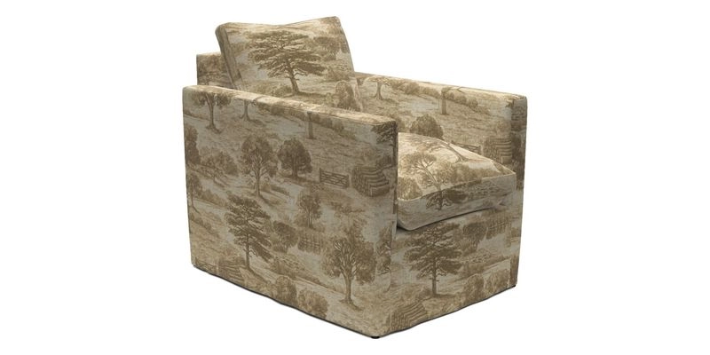 Heyshott Chair in Two Tone Plain Biscuit. Loose cover option available