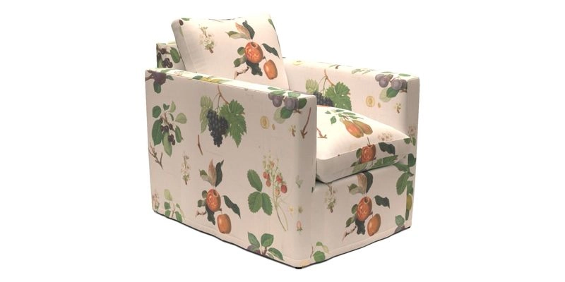 Heyshott Chair in Two Tone Plain Biscuit. Loose cover option available