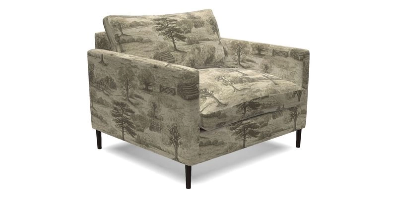 Heyshott Snuggler in Two Tone Plain Biscuit. Loose cover option available