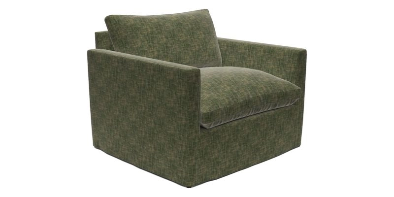 Heyshott Snuggler in Two Tone Plain Biscuit. Loose cover option available