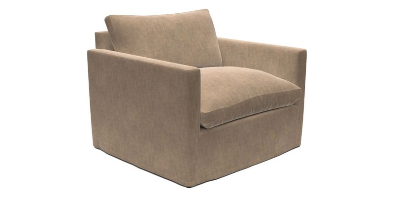 Heyshott Snuggler in Two Tone Plain Biscuit. Loose cover option available