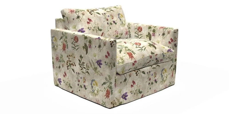 Heyshott Snuggler in Two Tone Plain Biscuit. Loose cover option available