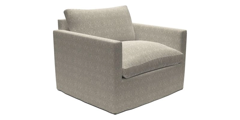 Heyshott Snuggler in Two Tone Plain Biscuit. Loose cover option available