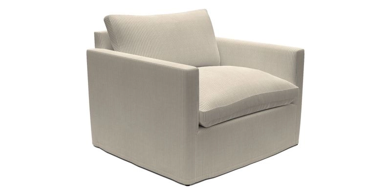 Heyshott Snuggler in Two Tone Plain Biscuit. Loose cover option available