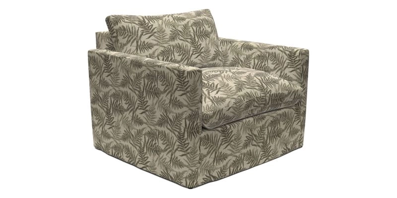 Heyshott Snuggler in Two Tone Plain Biscuit. Loose cover option available