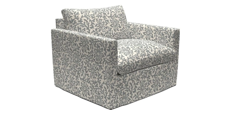 Heyshott Snuggler in Two Tone Plain Biscuit. Loose cover option available