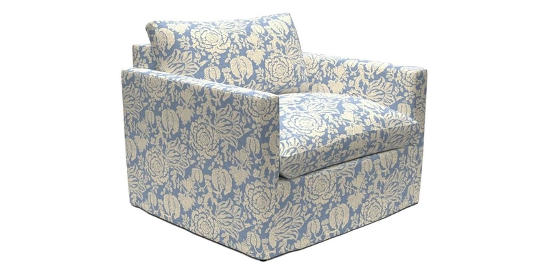 Heyshott Snuggler in Two Tone Plain Biscuit. Loose cover option available