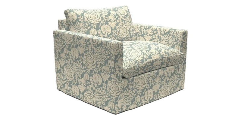 Heyshott Snuggler in Two Tone Plain Biscuit. Loose cover option available