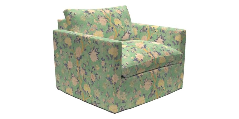 Heyshott Snuggler in Two Tone Plain Biscuit. Loose cover option available