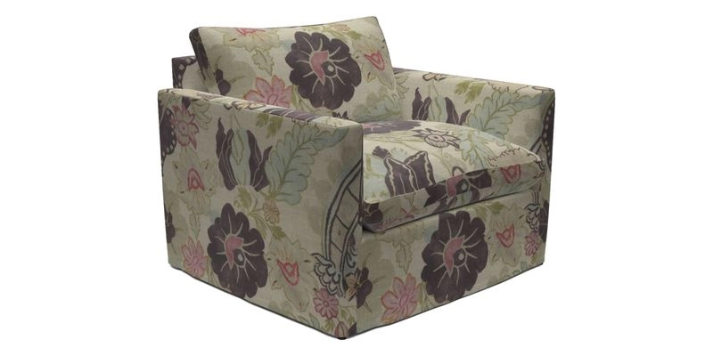 Heyshott Snuggler in Two Tone Plain Biscuit. Loose cover option available