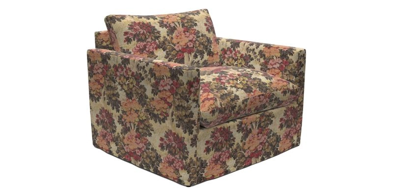 Heyshott Snuggler in Two Tone Plain Biscuit. Loose cover option available