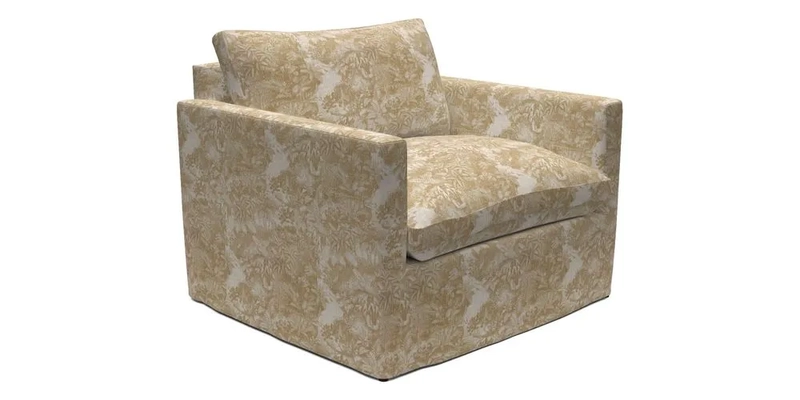 Heyshott Snuggler in Two Tone Plain Biscuit. Loose cover option available