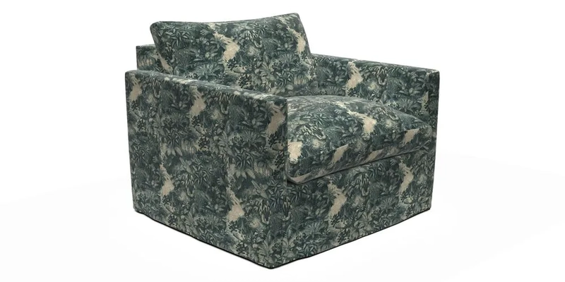 Heyshott Snuggler in Two Tone Plain Biscuit. Loose cover option available