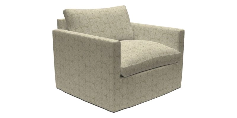 Heyshott Snuggler in Two Tone Plain Biscuit. Loose cover option available