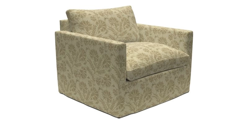 Heyshott Snuggler in Two Tone Plain Biscuit. Loose cover option available