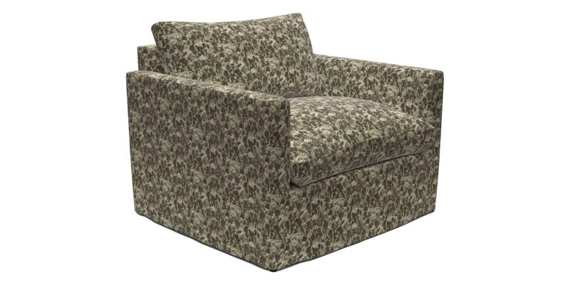 Heyshott Snuggler in Two Tone Plain Biscuit. Loose cover option available
