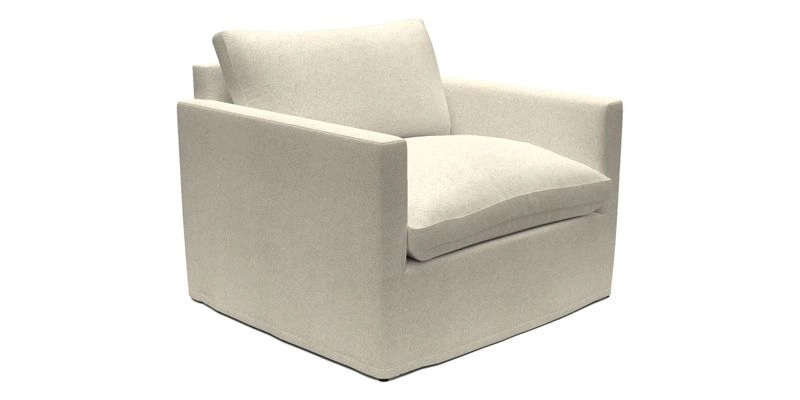 Heyshott Snuggler in Two Tone Plain Biscuit. Loose cover option available