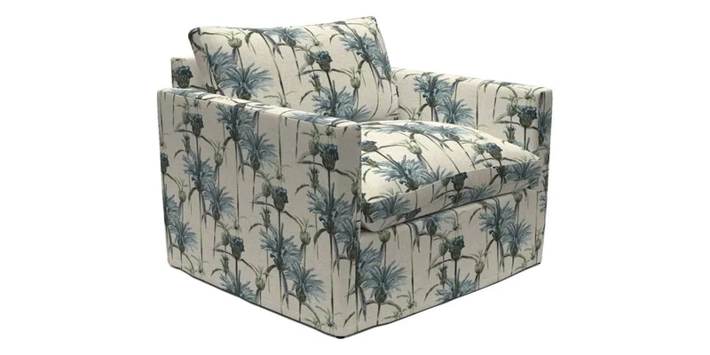 Heyshott Snuggler in Two Tone Plain Biscuit. Loose cover option available