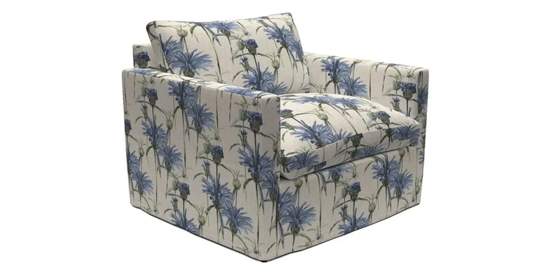 Heyshott Snuggler in Two Tone Plain Biscuit. Loose cover option available