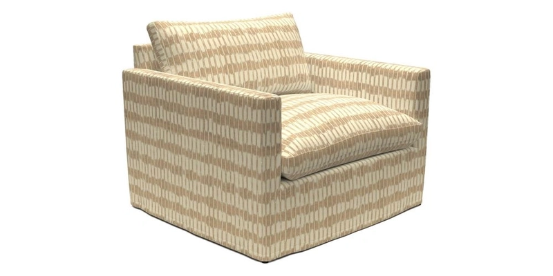 Heyshott Snuggler in Two Tone Plain Biscuit. Loose cover option available