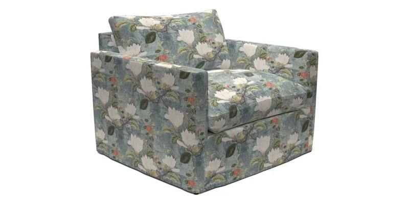 Heyshott Snuggler in Two Tone Plain Biscuit. Loose cover option available