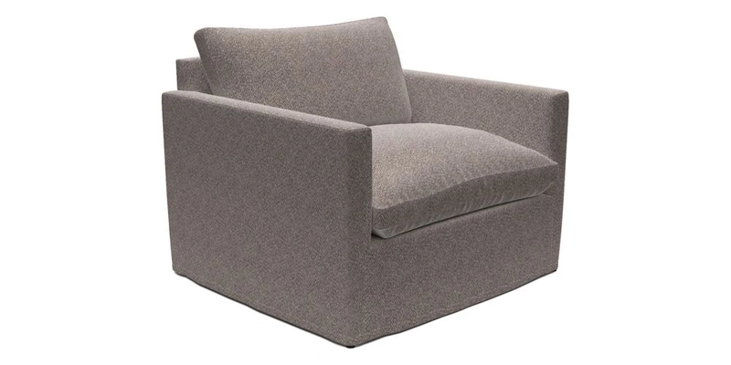 Heyshott Snuggler in Two Tone Plain Biscuit. Loose cover option available