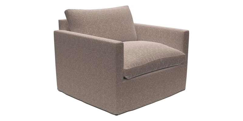 Heyshott Snuggler in Two Tone Plain Biscuit. Loose cover option available