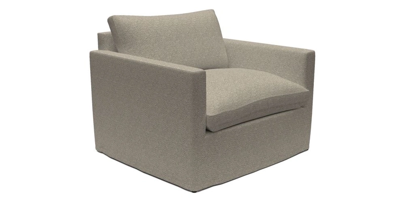 Heyshott Snuggler in Two Tone Plain Biscuit. Loose cover option available