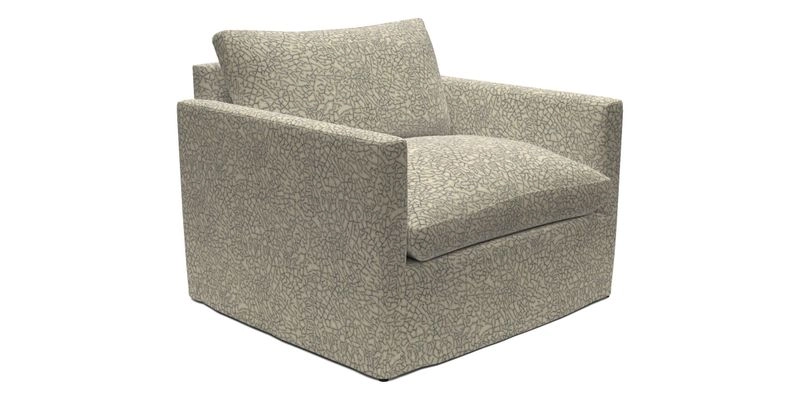 Heyshott Snuggler in Two Tone Plain Biscuit. Loose cover option available